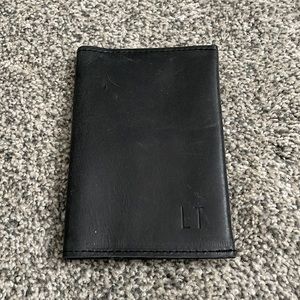 Leather Passport Holder - LT initials
